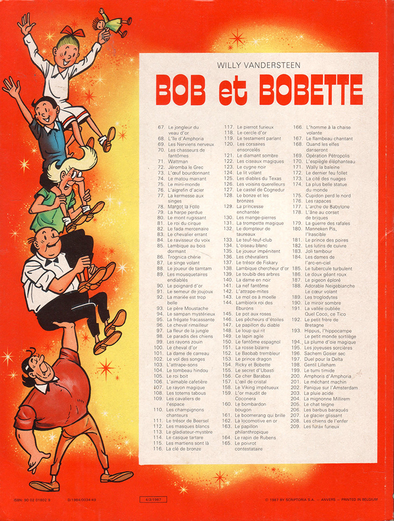 Verso de l'album Bob et Bobette Tome 197 La Sirène du delta