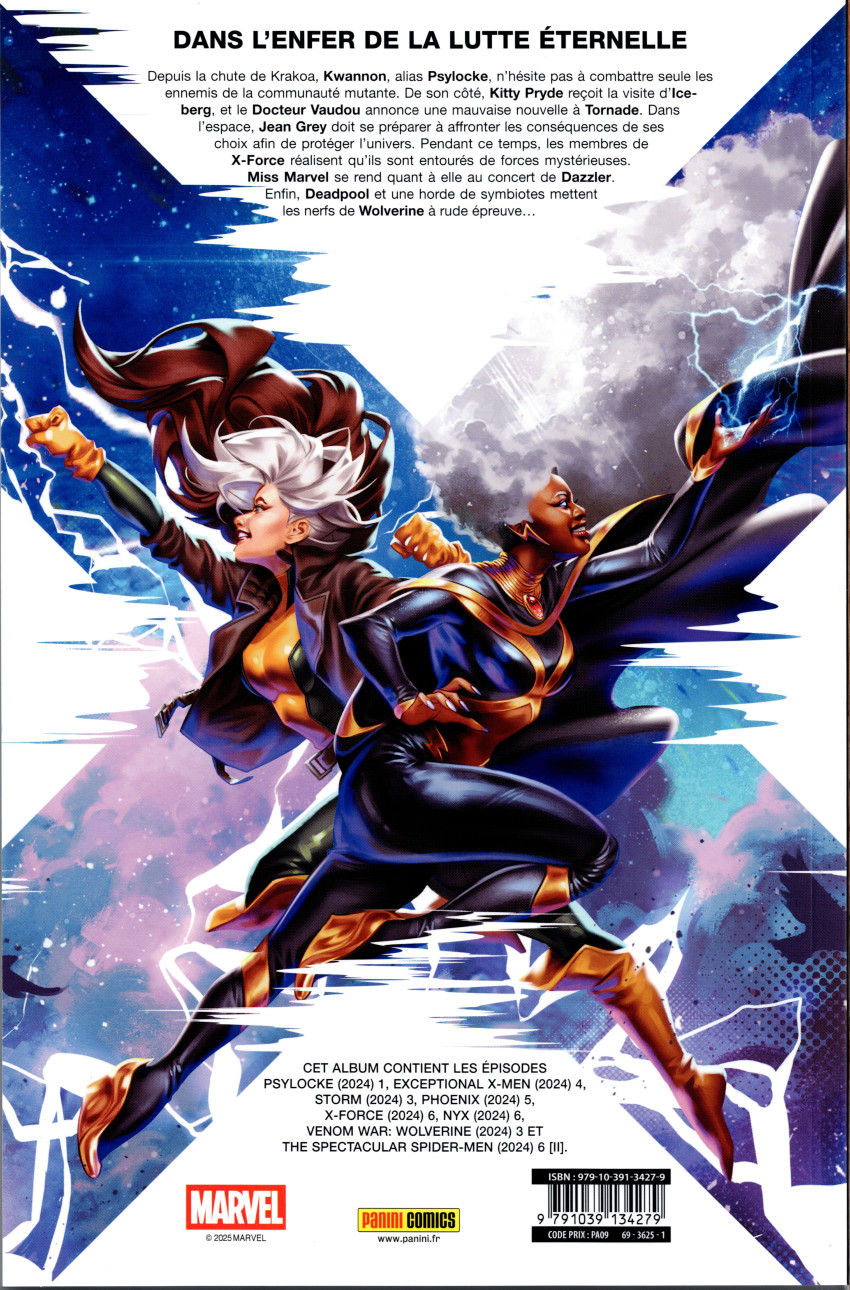 Verso de l'album X-Men 09