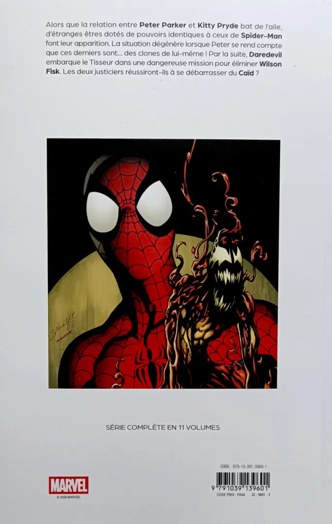 Verso de l'album Ultimate Spider-Man Tome 9 La saga du clone