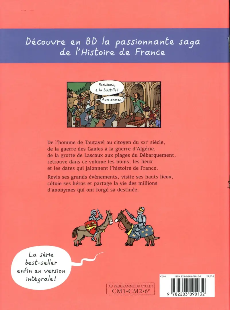 Verso de l'album L'Histoire de France en BD L'intégrale