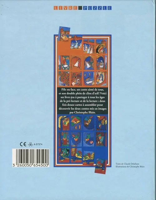 Verso de l'album La belle au bois dormant