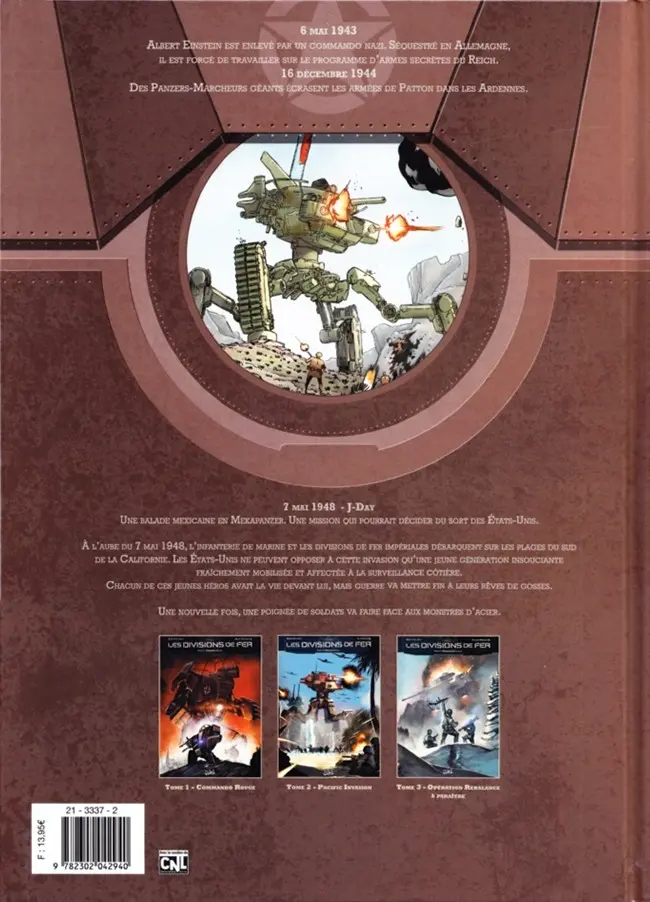 Verso de l'album Les Divisions de fer Tome 2 Pacific Invasion