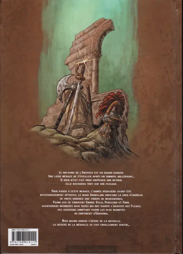 Verso de l'album Les Fléaux d'Enharma Tome 1 Le Terreau des braves
