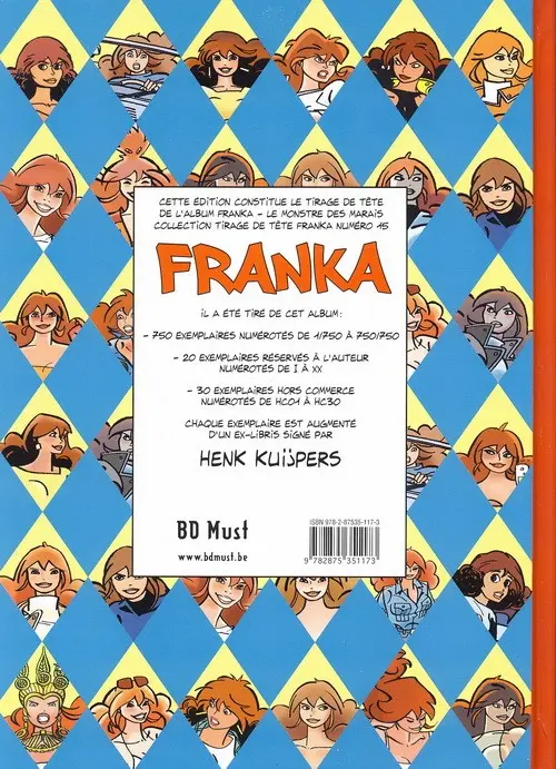 Verso de l'album Franka BD Must Tome 6 Le Monstre des marais
