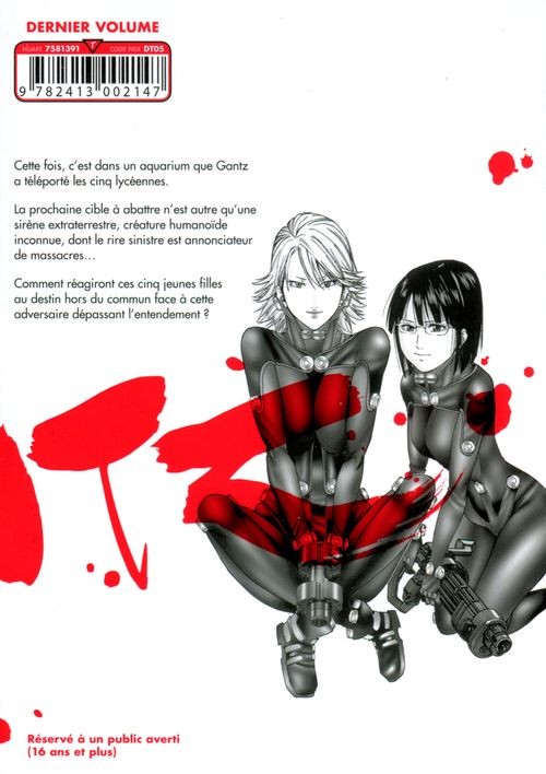 Verso de l'album Gantz:G 03