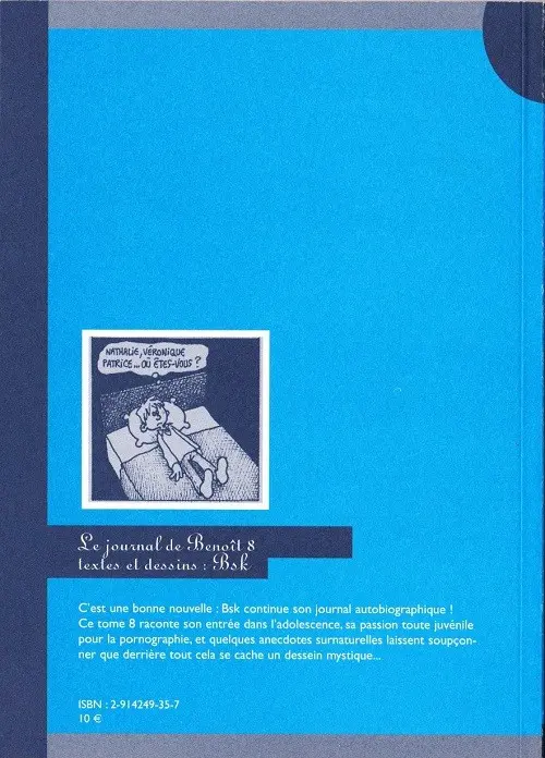 Verso de l'album Le Journal de Benoît Tome 8