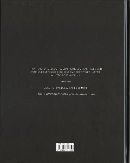 Verso de l'album Justine