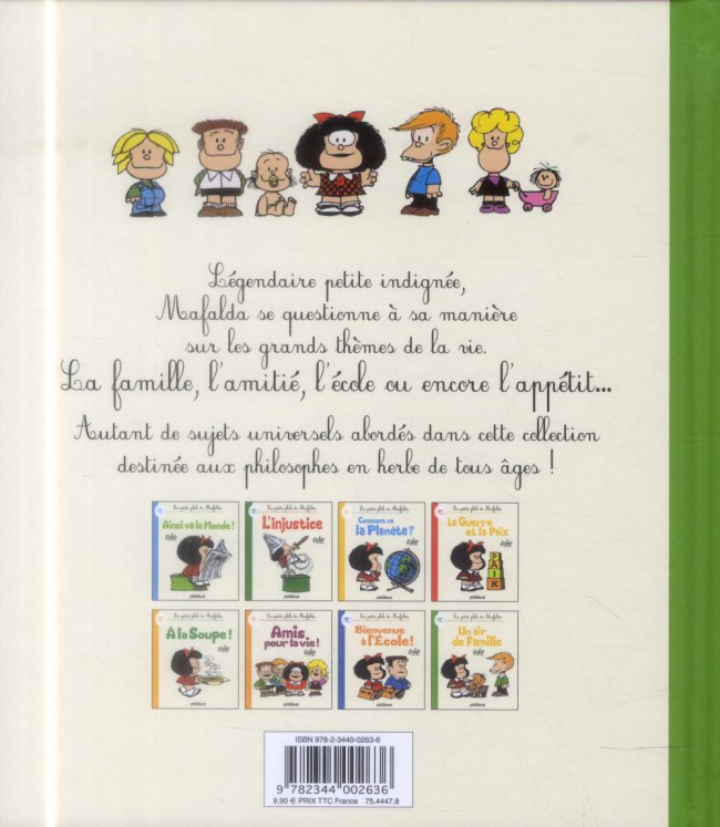 Verso de l'album Mafalda La petite philo de Mafalda Un air de famille
