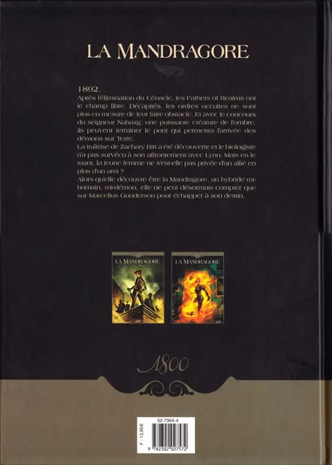 Verso de l'album La Mandragore Tome 2 La Part sombre