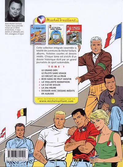 Verso de l'album Michel Vaillant L'Intégrale 1
