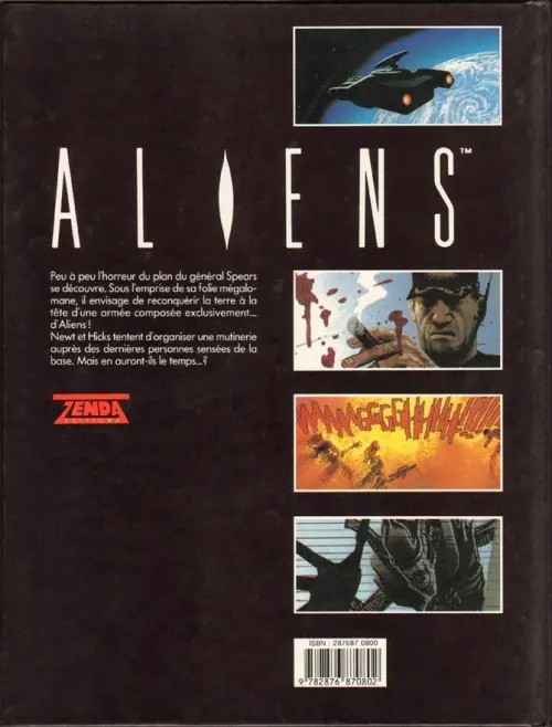 Verso de l'album Aliens Zenda Tome 2