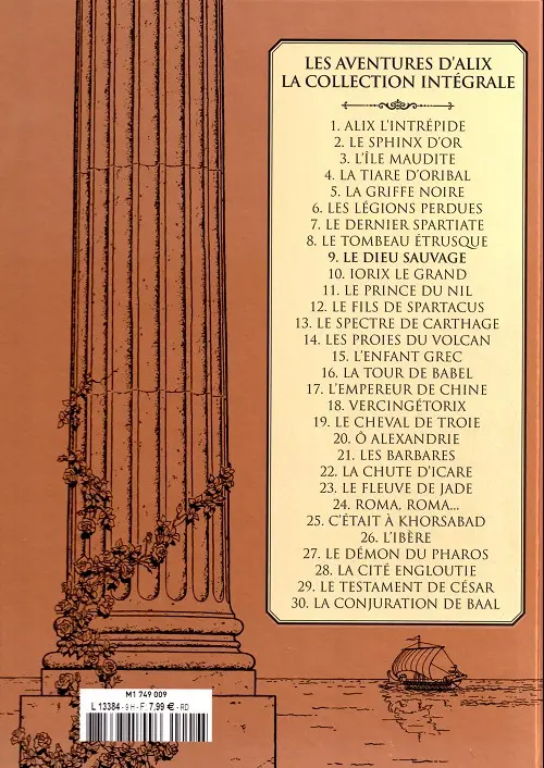 Verso de l'album Alix La collection Tome 9 Le dieu sauvage