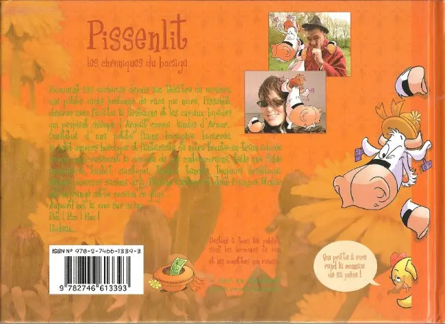 Verso de l'album Pissenlit, les chroniques du bocage Tome 1 Pissenlit sème ses gags !