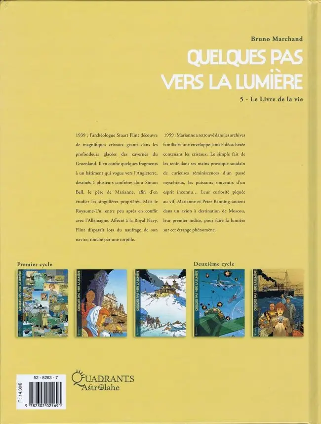 Verso de l'album Quelques pas vers la lumière Tome 5 Le Livre de la vie