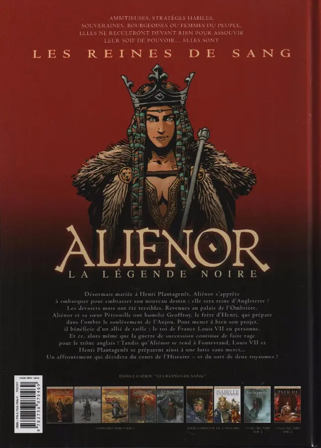 Verso de l'album Les Reines de sang - Aliénor, la Légende noire Volume 5