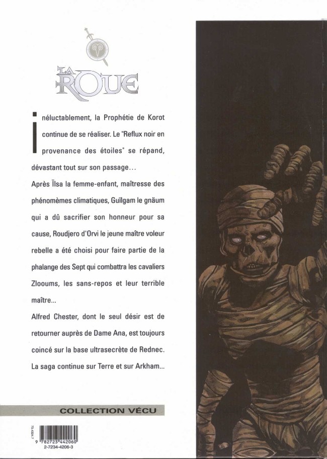 Verso de l'album La Roue Tome 3 Les 7 combattants de Korot - II