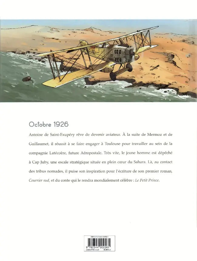 Verso de l'album Saint-Exupéry Tome 1 Le seigneur des sables