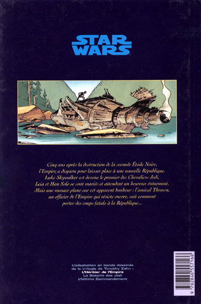 Verso de l'album Star Wars - Le cycle de Thrawn Tome 2 L'héritier de l'Empire - Volume 2