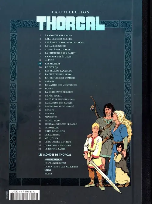 Verso de l'album Thorgal La collection Tome 9 Les archers