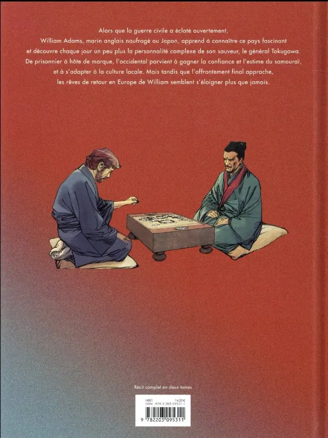 Verso de l'album William Adams, Samouraï Tome 2 Kurofune