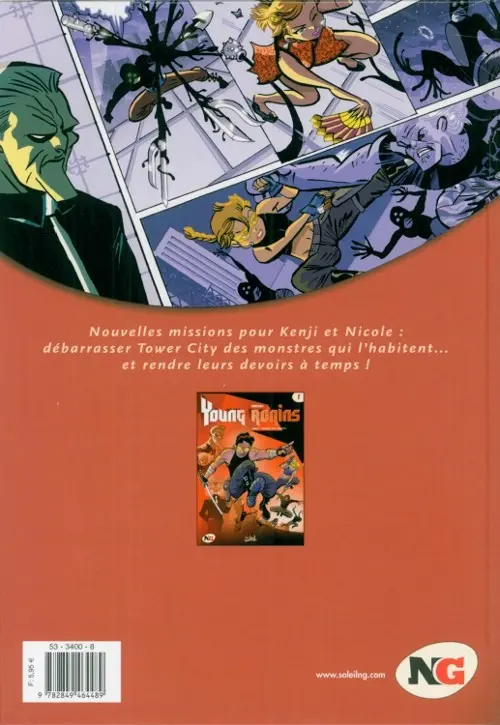 Verso de l'album Young Ronins Tome 1 Rentrée des classes