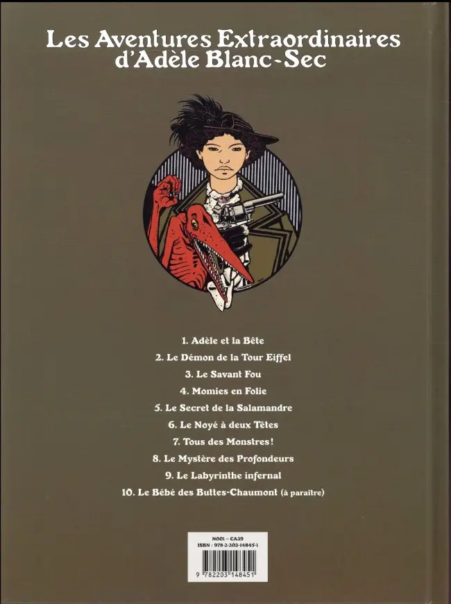 Verso de l'album Les Aventures Extraordinaires d'Adèle Blanc-Sec Tome 2 Le Démon de la Tour Eiffel