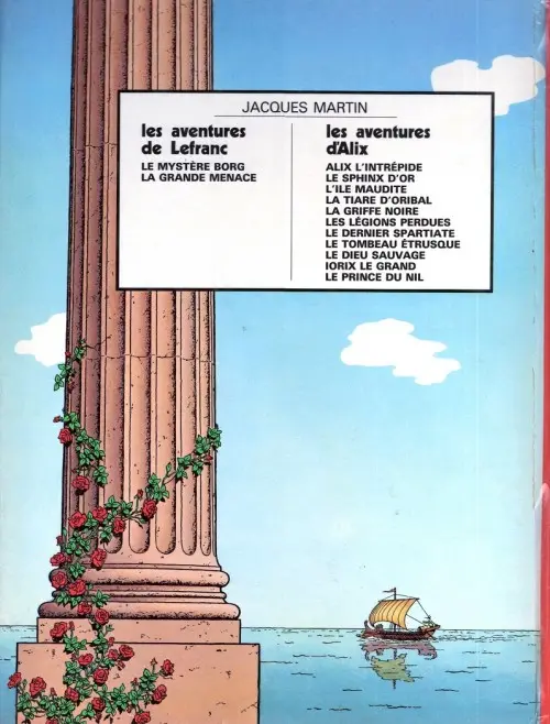 Verso de l'album Alix Tome 3 L'île maudite