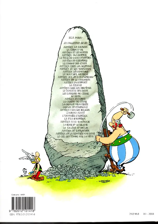 Verso de l'album Astérix Tome 9 Astérix et les Normands