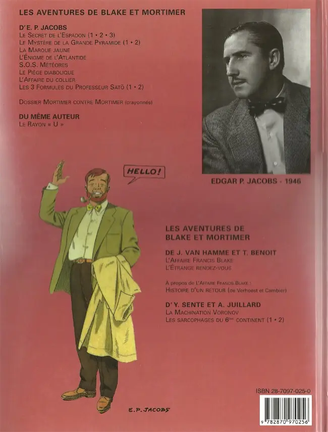 Verso de l'album Blake et Mortimer Tome 10 L'affaire du collier