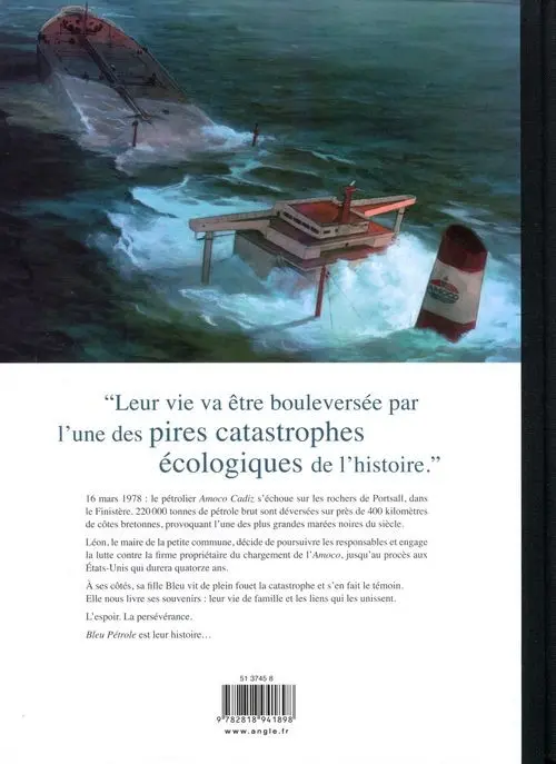 Verso de l'album Bleu pétrole
