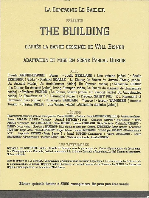 Verso de l'album Le Building