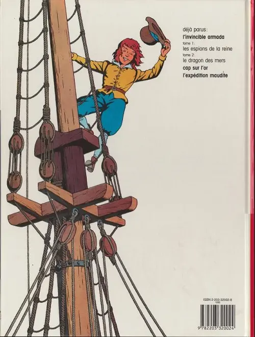Verso de l'album Cori le Moussaillon Tome 2 L'invincible armada 1 - les espions de la reine