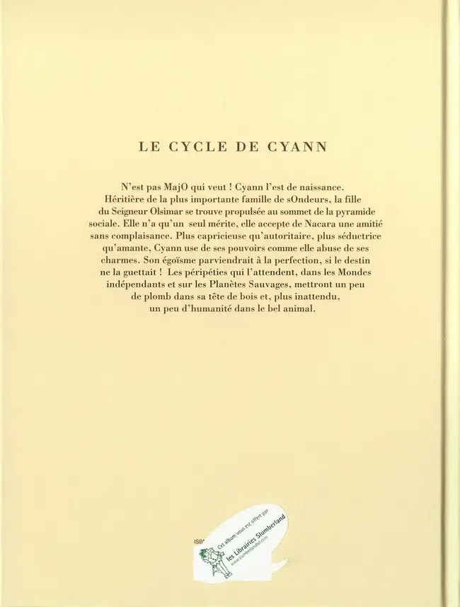 Verso de l'album Le Cycle de Cyann Tome 5 Les Couloirs de l'Entretemps