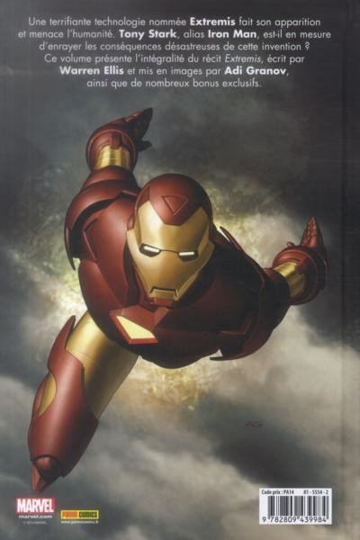 Verso de l'album Iron Man : Extremis