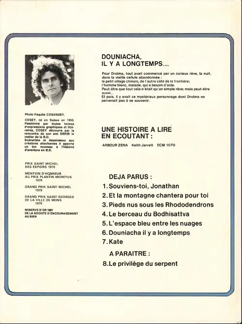 Verso de l'album Jonathan Tome 6 Douniacha, il y a longtemps...