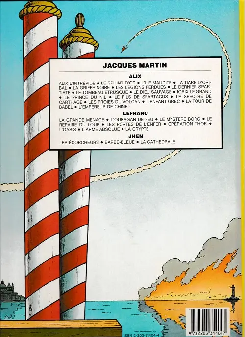 Verso de l'album Lefranc Tome 2 L'ouragan de feu