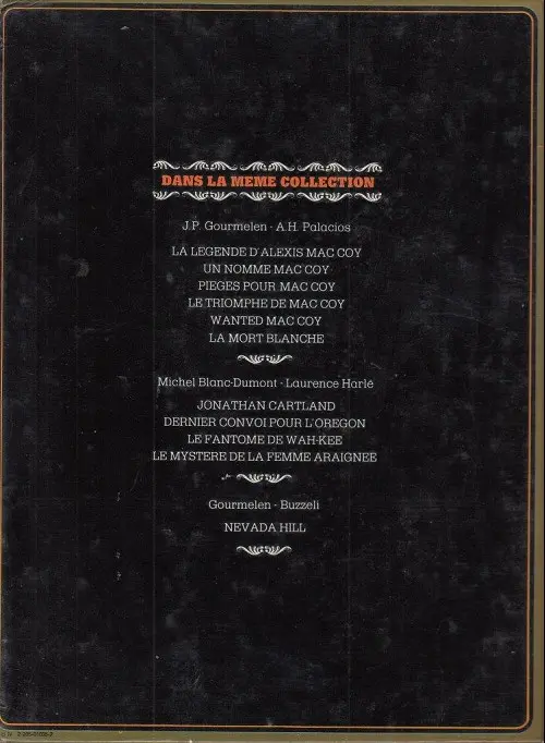 Verso de l'album Mac Coy Tome 4 Le triomphe de Mac Coy