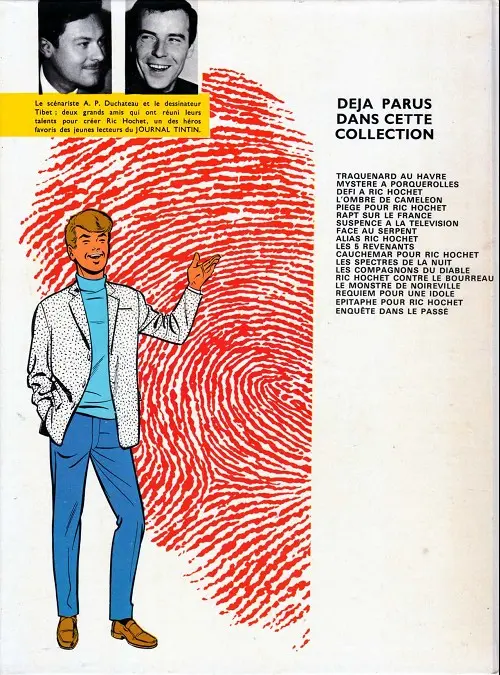 Verso de l'album Ric Hochet Tome 2 Mystère à Porquerolles