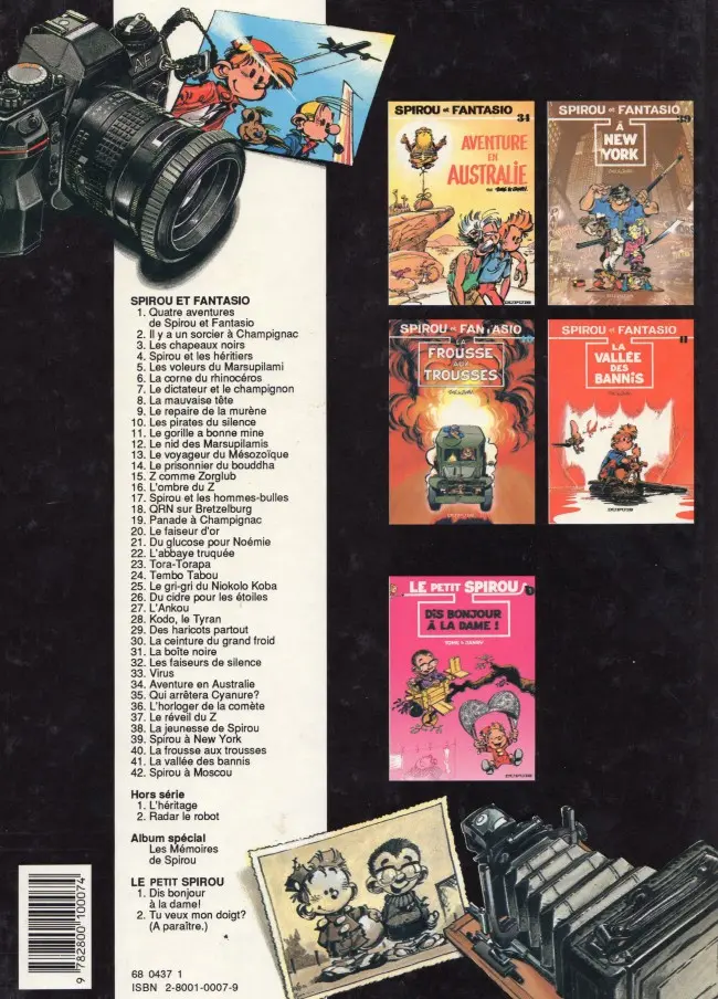 Verso de l'album Spirou et Fantasio Tome 5 Les voleurs du Marsupilami