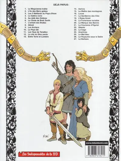 Verso de l'album Thorgal Tome 4 La Galère noire