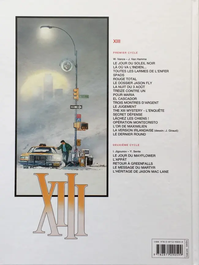 Verso de l'album XIII Tome 6 Le dossier Jason Fly