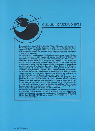 Verso de l'album Barbe-Rouge Tome 4 L'île de l'homme mort