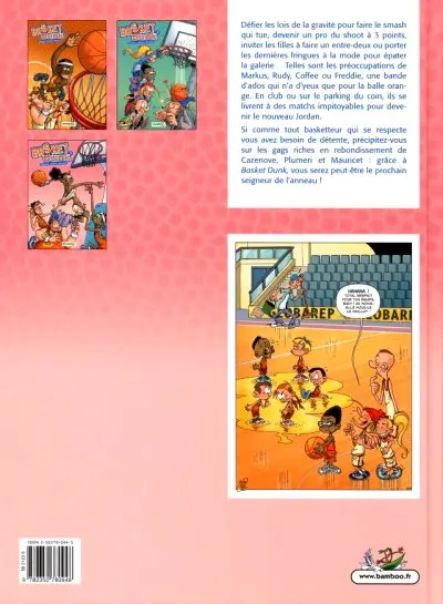 Verso de l'album Basket dunk Tome 3
