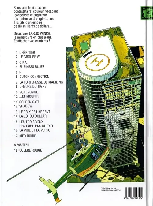 Verso de l'album Largo Winch Tome 17 Mer noire