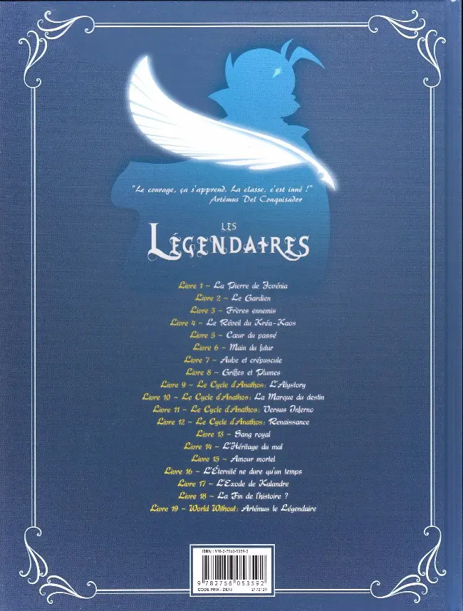 Verso de l'album Les Légendaires Tome 19 World Without : Artémus le Légendaire