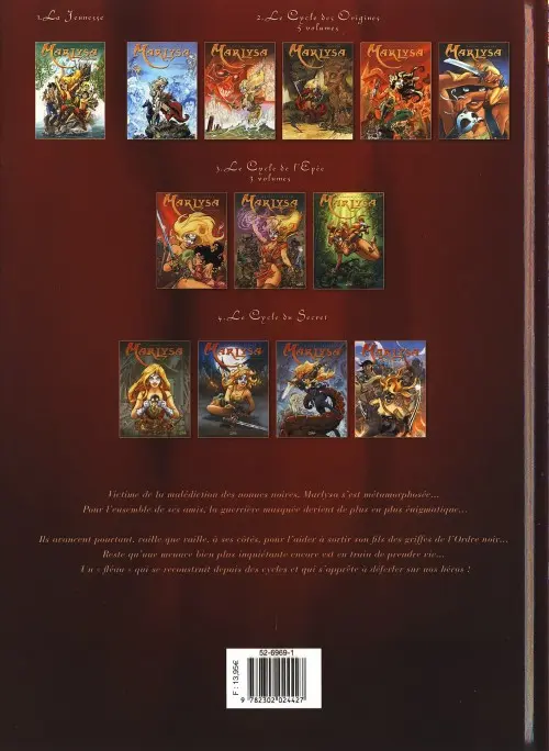 Verso de l'album Marlysa Tome 12 L'ordre noir