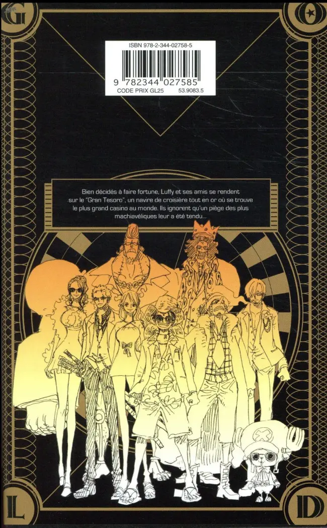 Verso de l'album One Piece Film : Gold 1