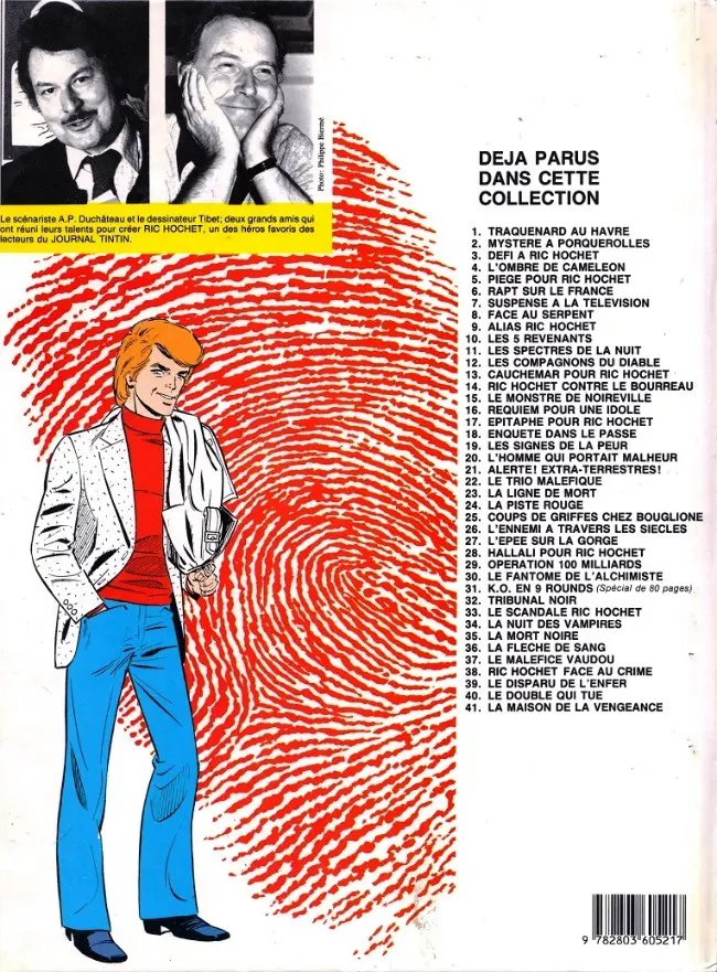 Verso de l'album Ric Hochet Tome 41 La maison de la vengeance