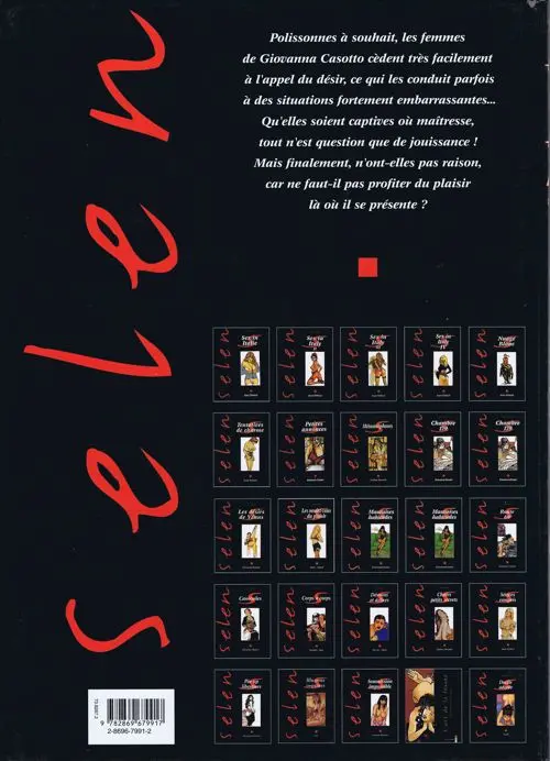 Verso de l'album Selen présente... Tome 25 In bed with Sonia X