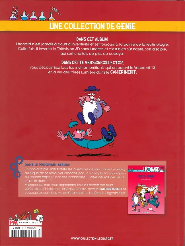 Verso de l'album La Collection Léonard Tome 16 Le génie crève l'écran